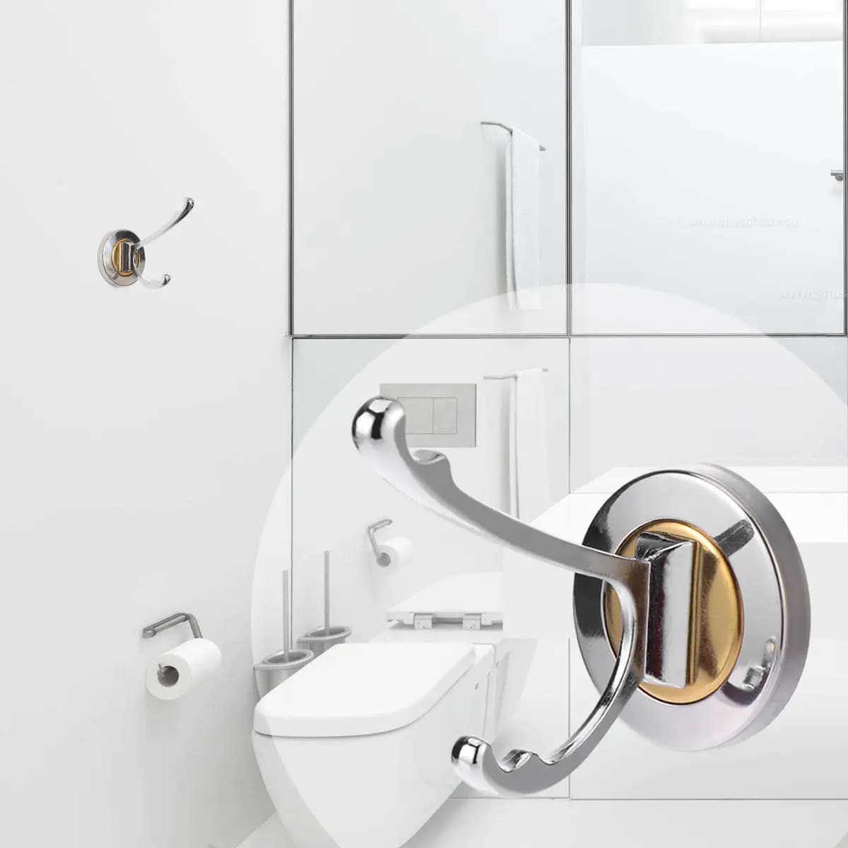 Stainless Steel Wall Mount Hook Silver Modern Design Heavy Duty Rust Resistant for Towels Coats Hats Handbags Umbrellas Keys