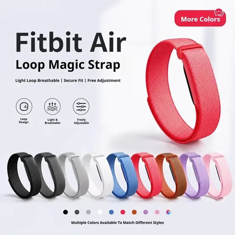 2026 New Nylon Braided Sports Watch Strap For Google Fitbit Air Velcro Bracelet Quick-dry Breathable Wrist Band Accessories