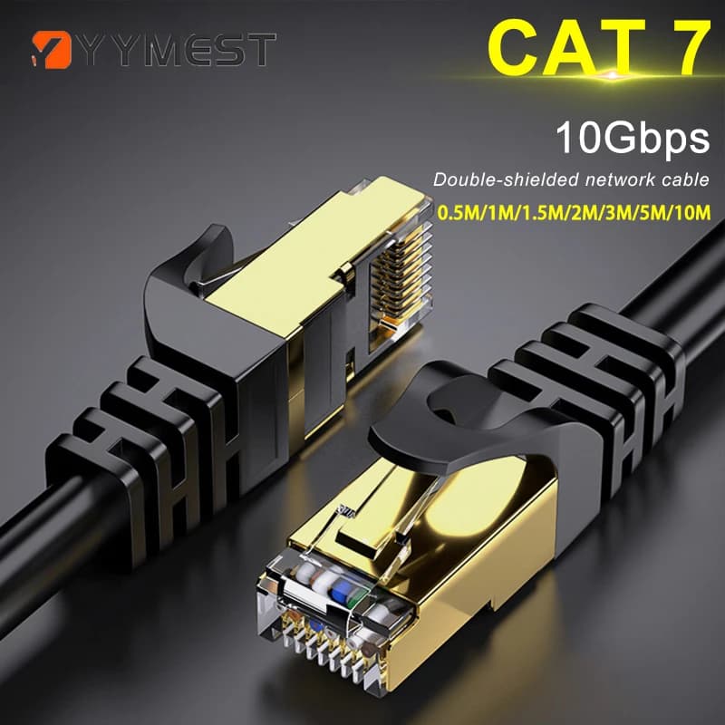 Cavo Ethernet CAT7 Cavo di rete Lan RJ45 da 10 Gb Cavo patch Ethernet di rete Cavo di rete CAT 7 per router di computer portatile