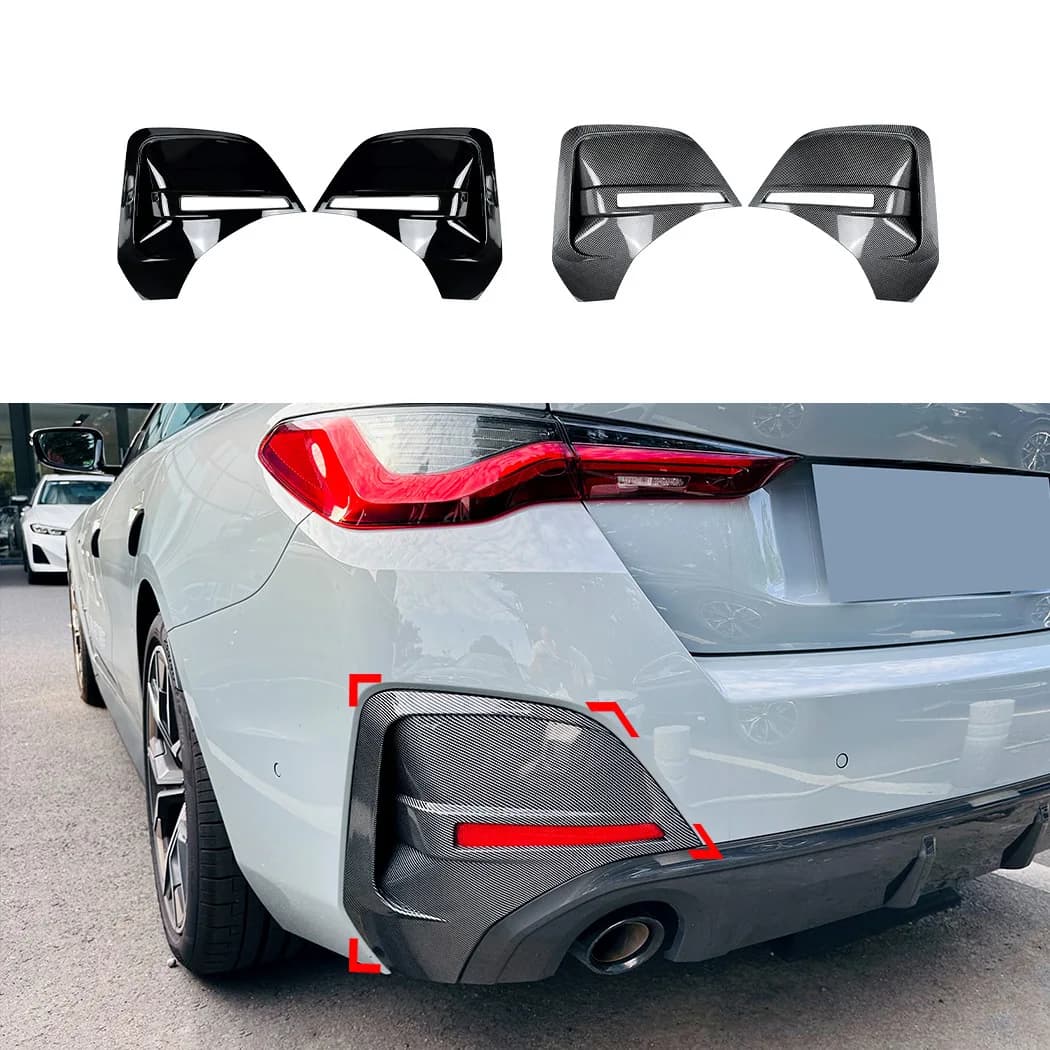 4Pcs Rear Bumper FOR Tesla Model Y 2017-2024 Auto Rear Diffuser Aerodynamic Body Kits Canards Splitter Trim AccessoriesTuning