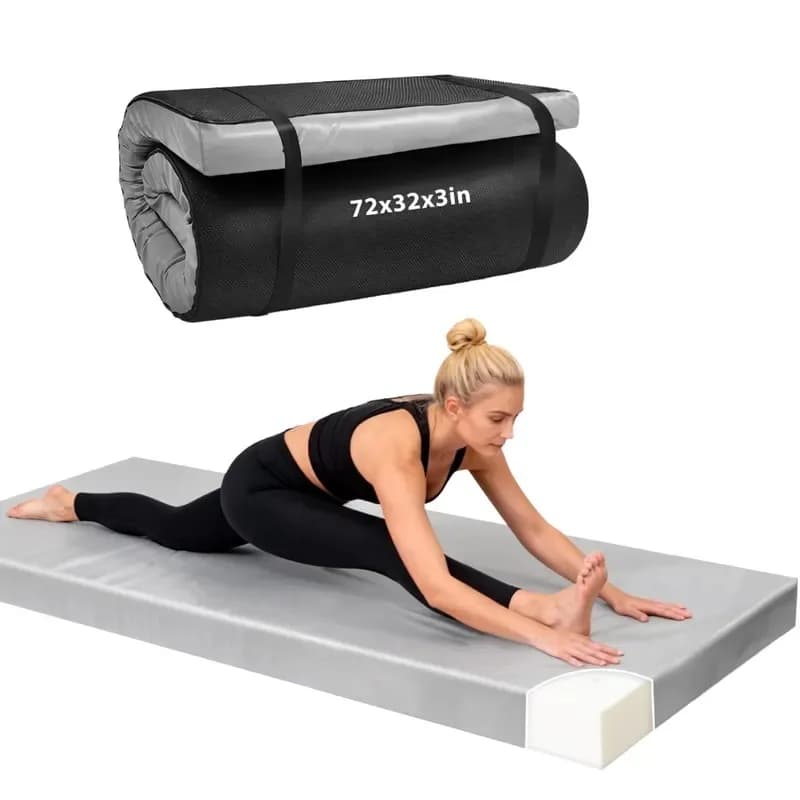 3 Inch Thick 2.5 Foot Ultra Wide Non Slip EVA Yoga Mat for Fitness Pilates Stretching Exercises Unisex