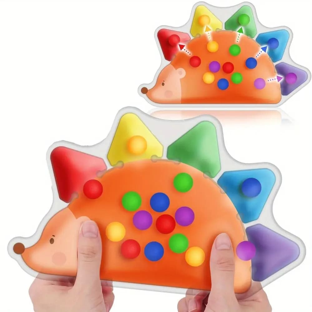Giocattoli sensoriali per l'ordinamento dei colori educativi Montessori Giochi di abilità motorie fini con abbinamento dei colori Giocattoli agitati per l'apprendimento del riccio