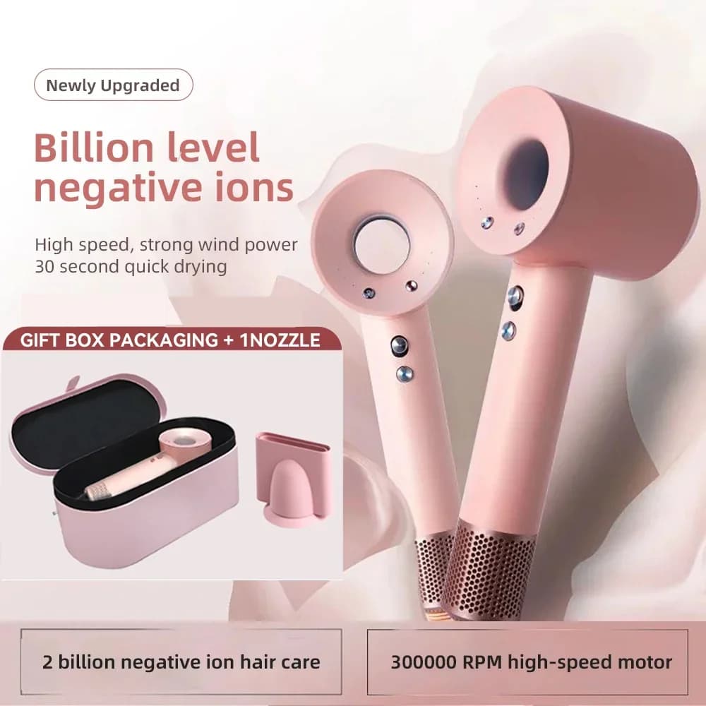 Professional Hair Dryer without leaves High Power Hair Dryer Fast Travel Dryer for Home Styler Ionic Negative