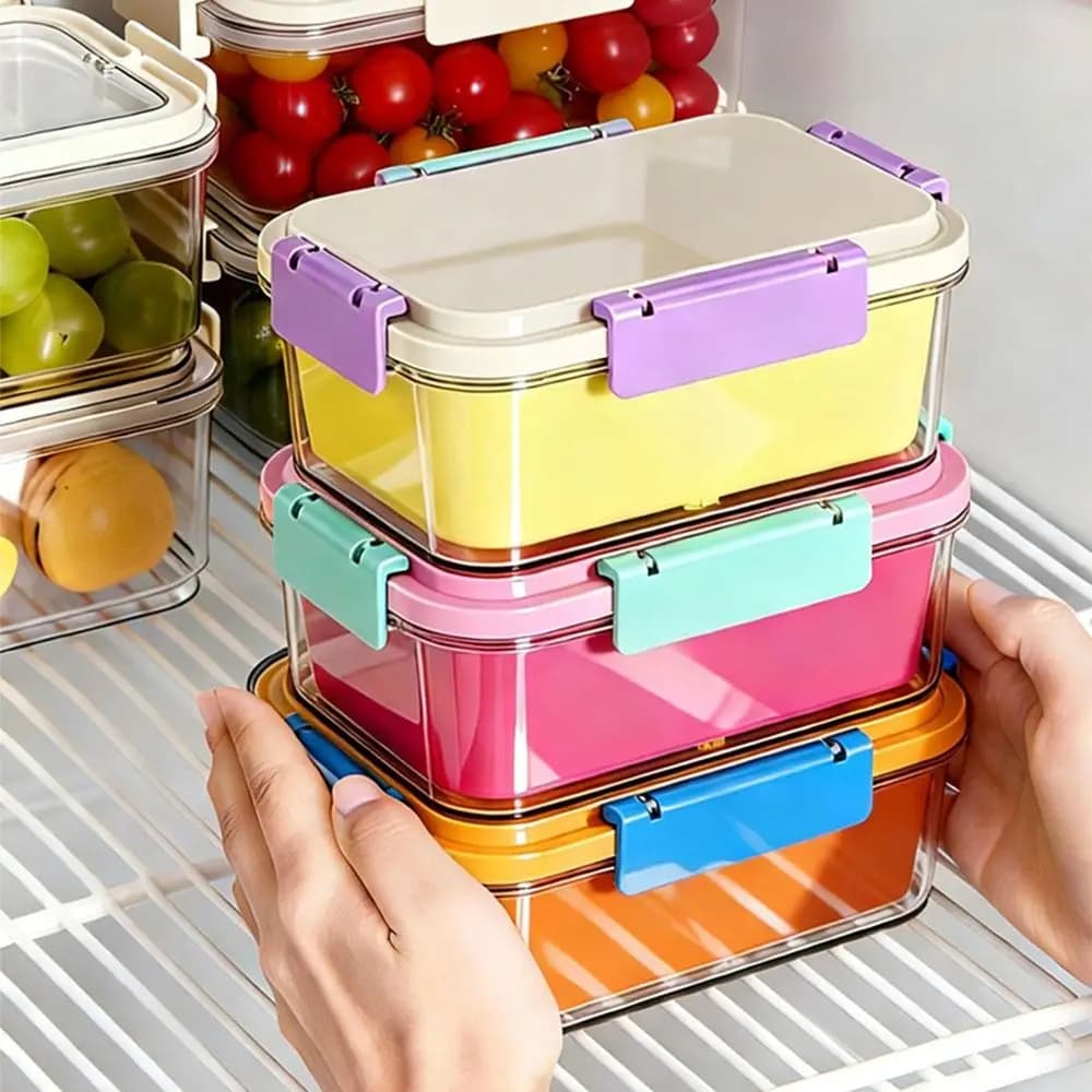 800 ML Food Storage Box Reusable Leakproof Food Storage Container Portable Large Capacity Sealed Lunch Box Outdoor Use