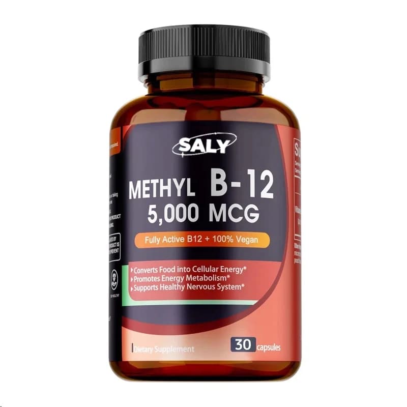 Vitamina B12 - Integratore da 5000 Mcg - Beneficia la funzione cerebrale e cardiaca, supporta la memoria, l'apprendimento, favorisce l'energia naturale