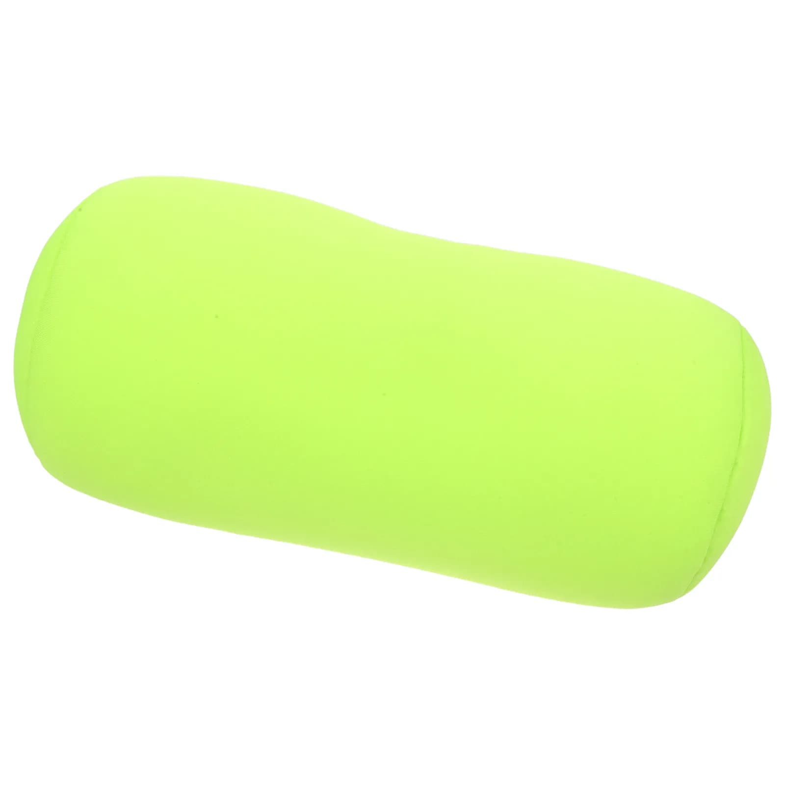 Microbead Bolster Tube Pillow Soft Green Cylindrical Neck Lumbar Support Pillow for Sleep Travel Relax Cylinder Shaped Pillows