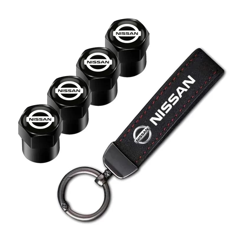 Car Tire Wheel Valve Caps Cover/Car Key Chain Ring Keychain For Nissan Qashqai J10 J11 Navara Juke GTR 350z Patrol Leaf X-trai