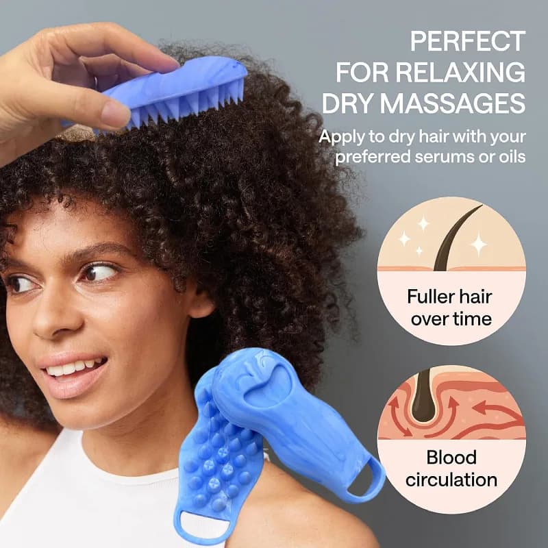 Silicone Massage Brush Shampoo Artifact High Temperature Resistant Deep Cleaning Cleaning Comb Hair Care Anti-hair Loss