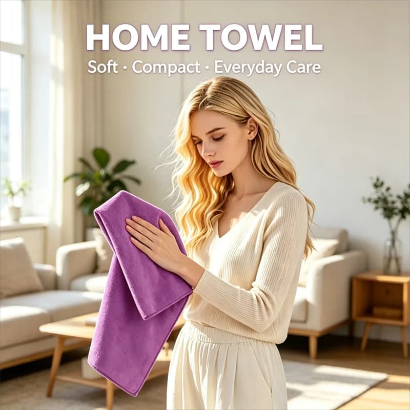 Microfiber Quick‑Dry Hand Towel Ultra Soft Lightweight Home Bathroom Travel Sports Gym Absorbent Compact Face Towel