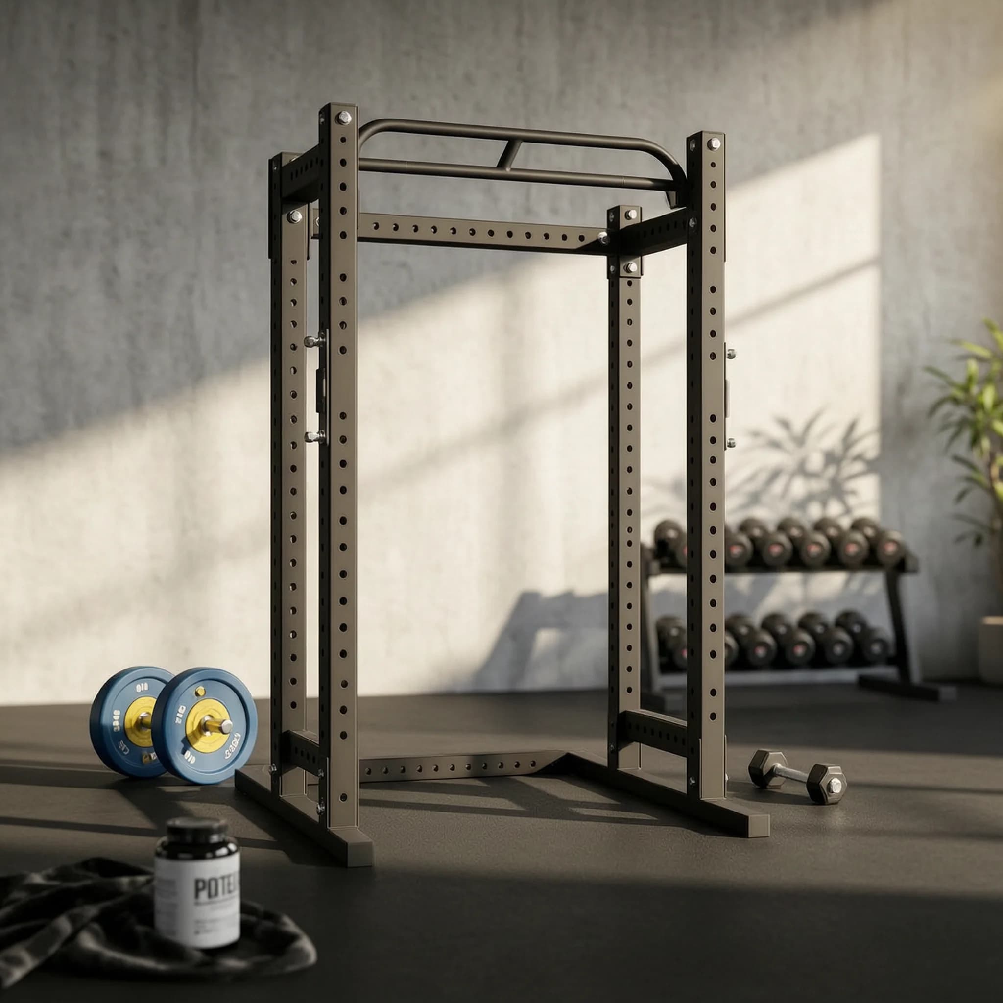 Heavy-duty Rack Attachment with Bolt Holes Bolt-on Pull-up Bar for Garage Gym Space-saving Setup