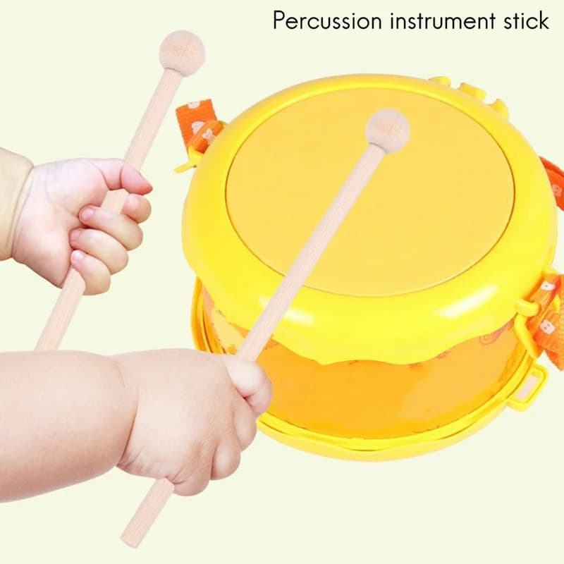 2 paia di bacchette per percussioni in legno per carillon energetico, xilofono, blocco di legno, glockenspiel e campane-AT35