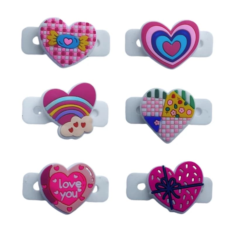 Q39E Quickly Install Heart Tennis Racket Dampener Silicones Tennis Vibration