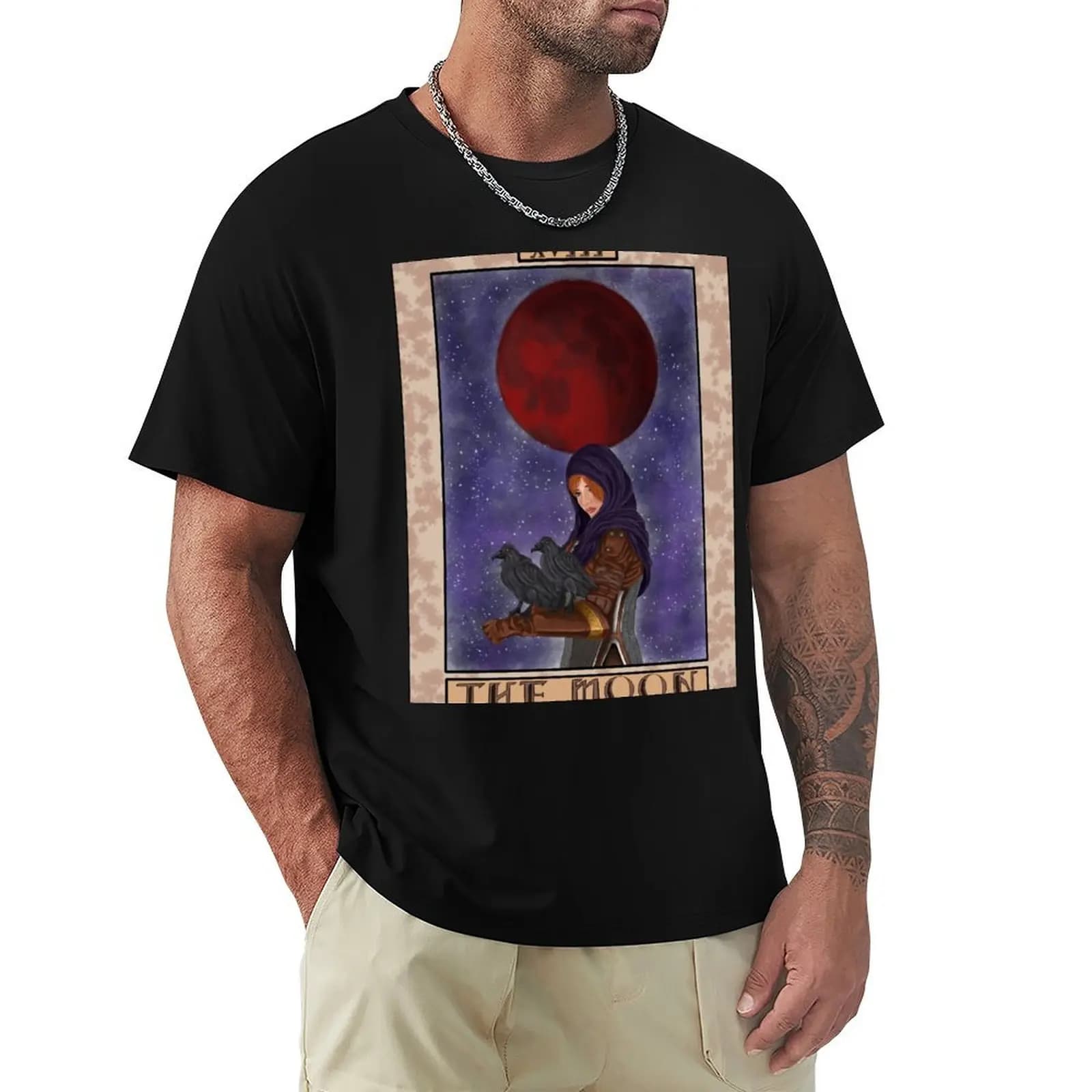 Leliana- Dragon Age Tarot Card T-Shirt Urban Style Casual Short Sleeve Top
