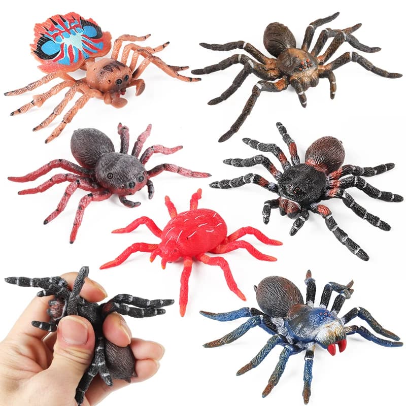 Oenux Insetto Selvatico Modello Animale Caterpillar Lucertola Ragno Gekko Camaleonte Action Figures Morbido TPR Halloween Trucco Giocattolo Regalo Del Capretto