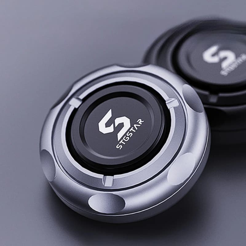Fidget Spinner Magnetico Push Coin Ruota a cricchetto Moneta tattile EDC Metallo Alleviare lo stress Giocattolo Trottola Giroscopio Spinging Card
