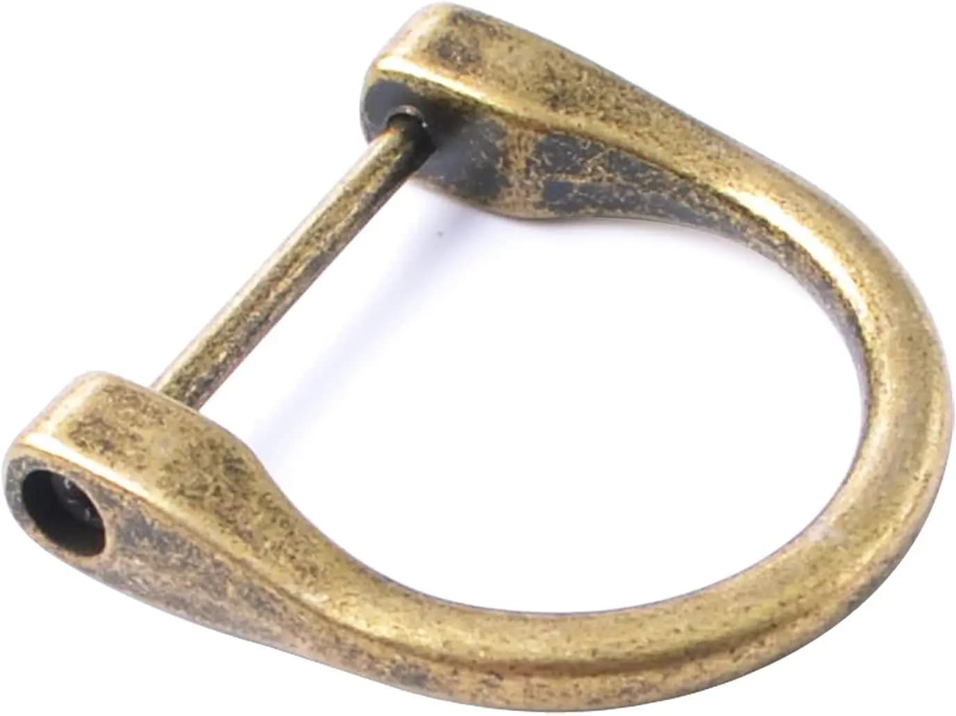 4 pezzi di anelli a D da 1 pollice con chiusura a vite a forma di ferro di cavallo per accessori in pelle, borse e portachiavi