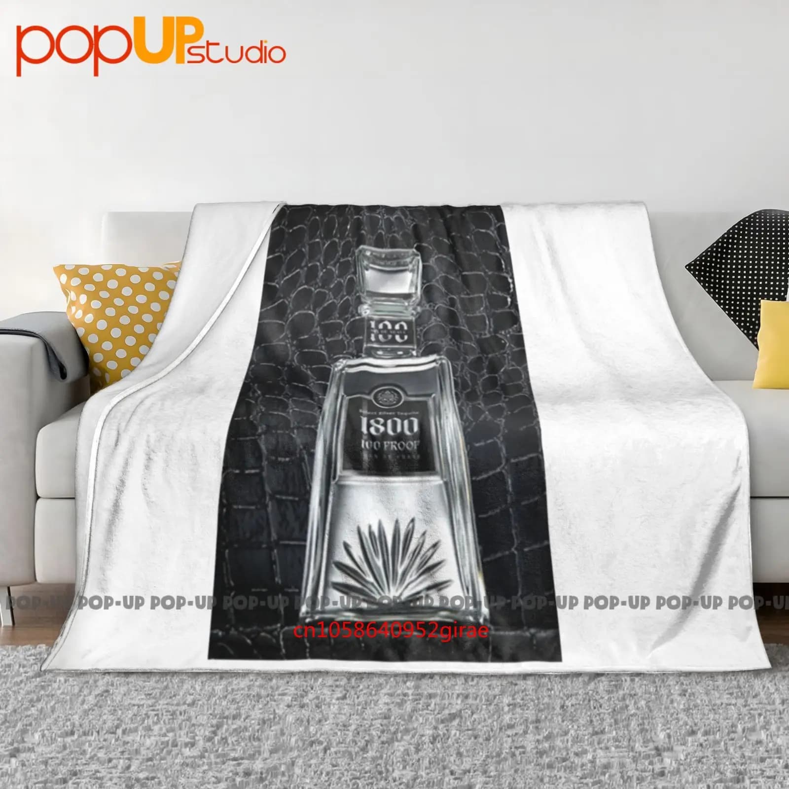 1800 100 Proof Tequila Select Silver Agave Coperta ultra morbida Trapunta Copridivano invernale Copriletto
