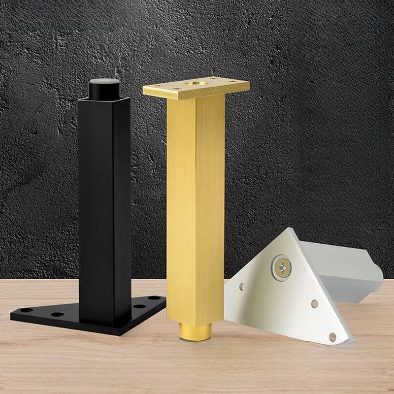 Aluminum Alloy Furniture Legs Sofa Table Bed Riser Pads Desk Legs Coffee Table Bed High Heel Home Improvement Accessories