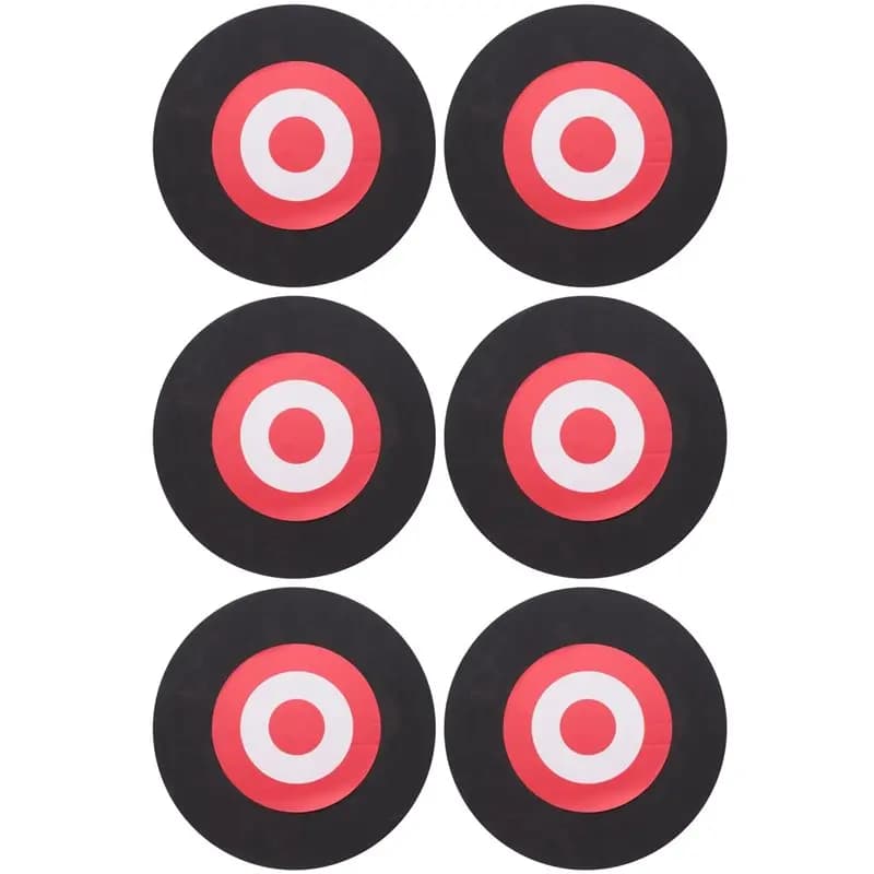【TRAVEL ESSENTIAL】6Pcs 25 X 3Cm Archery Eva Foam Target Self Healing Bow Moving Hunting Practice Black+Red