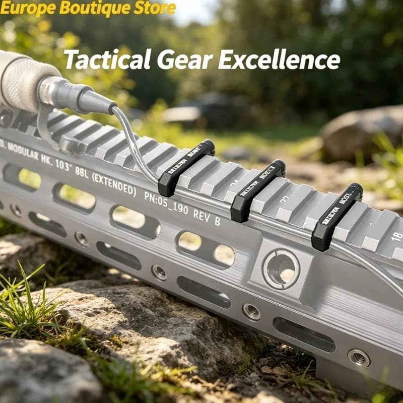 3/6/9PCS Set Wire Guide System Cable Management Rail Cover Picatinny Rail Handguard Wire Guide Tail Mount Fixed