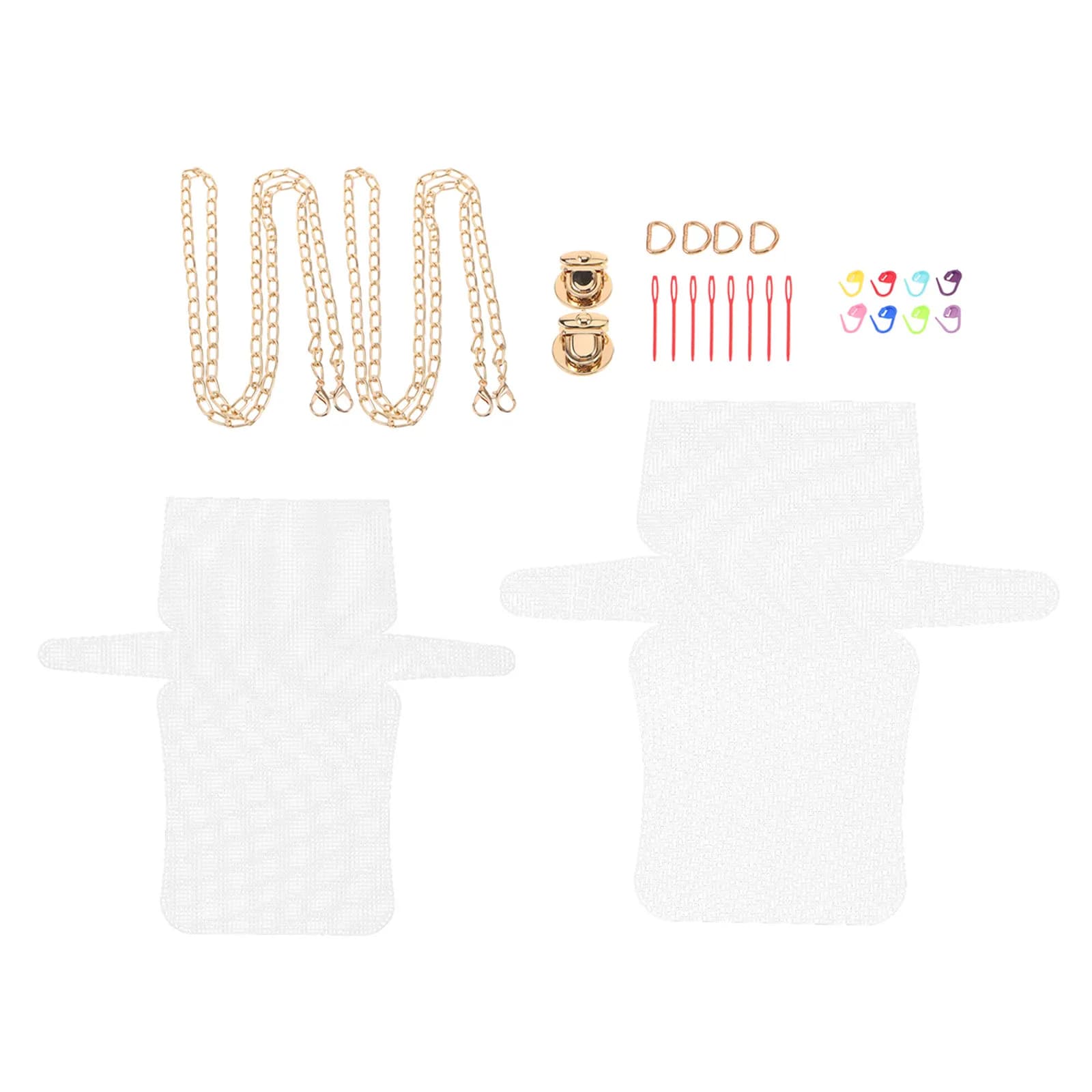 2Sets Plastic Mesh Canvas Sheets DIY Handbag Crochet Bag Making Kit Purse Sewing Canvas for Embroidery Yarn Purse Craft Tote