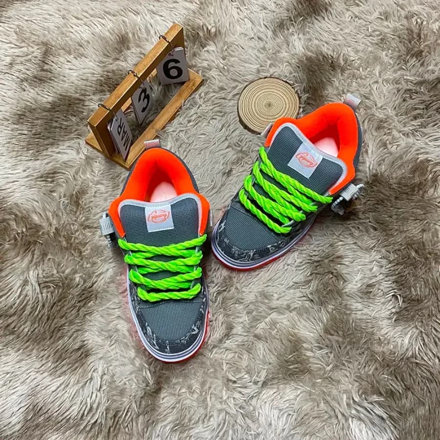 Nuove Scarpe da Skate Low-Top Wide-Fit Grigio Vulcano, Sneakers da Uomo, Scarpe Casual, Lusso Leggero, Comode, Unisex, Scarpe di Tendenza di Nicchia