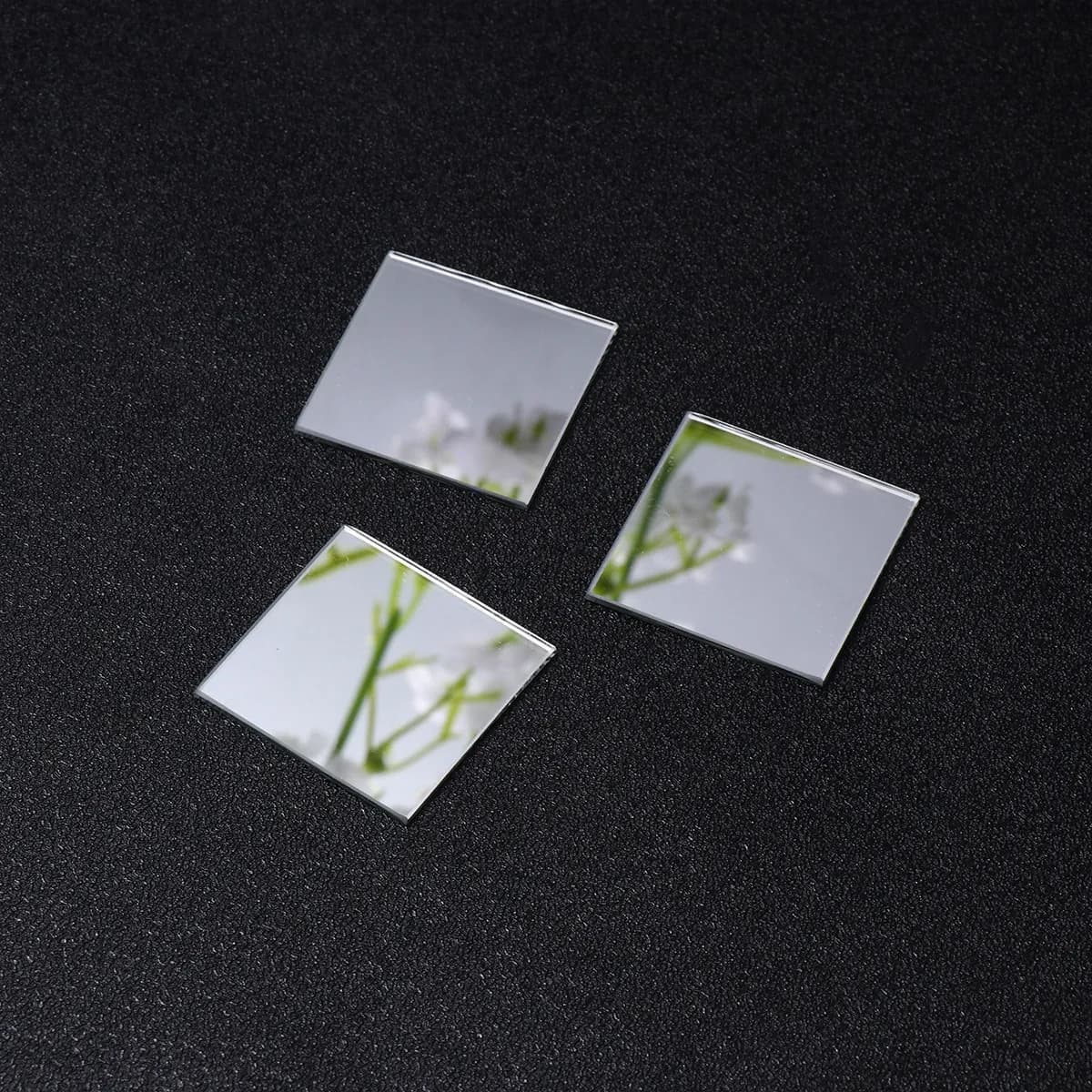 10Pcs Glass Mirror 40x40mm DIY Jewelry Accessory Craft Patch for Earring Cufflink Decor Sticker Ornament DIY Supply