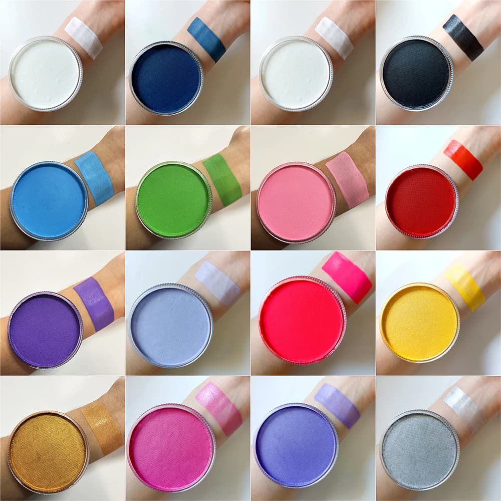 30g Pittura per il viso Colori UV professionali Trucco a base d'acqua Eyeliner Neon Body Art Cake Split