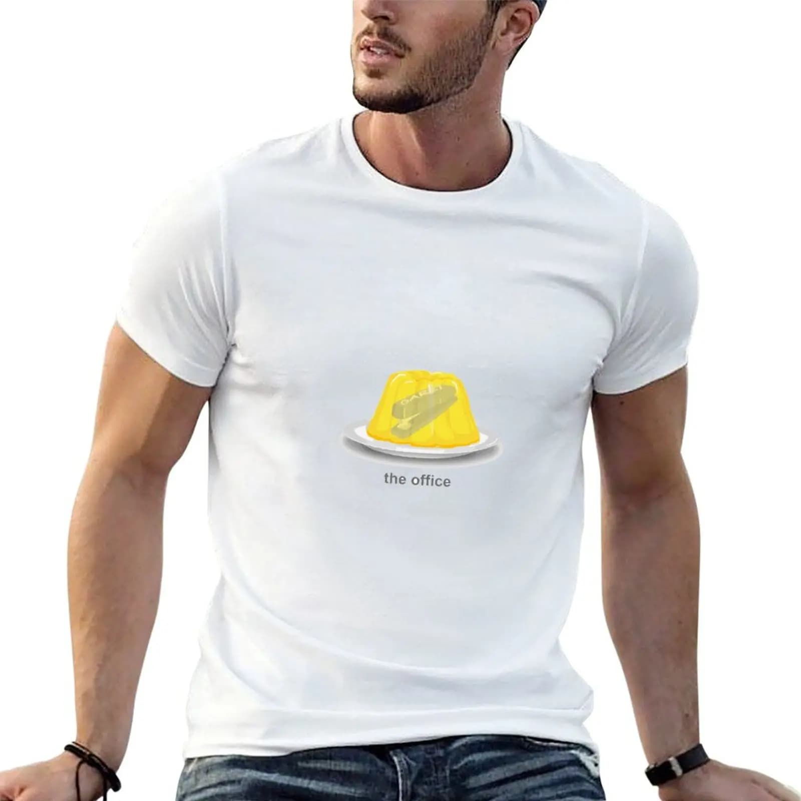 Stapler in Jello - Office Artwork T-Shirt cotton t shirt man cotton t shirts man 100% T-Shirt