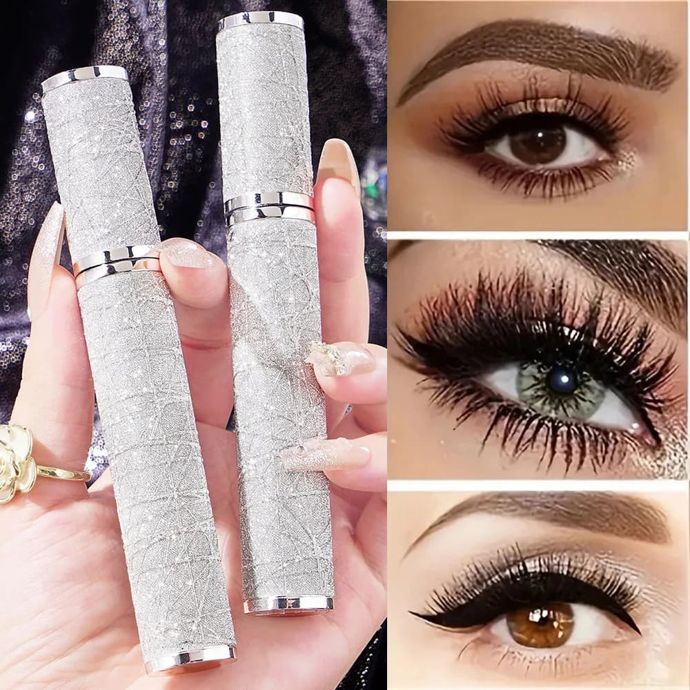 Mascara Impermeabile Volume e Lunga Durata, Anti-sbavatura, Effetto Extension Ciglia, Nero, Trucco Occhi