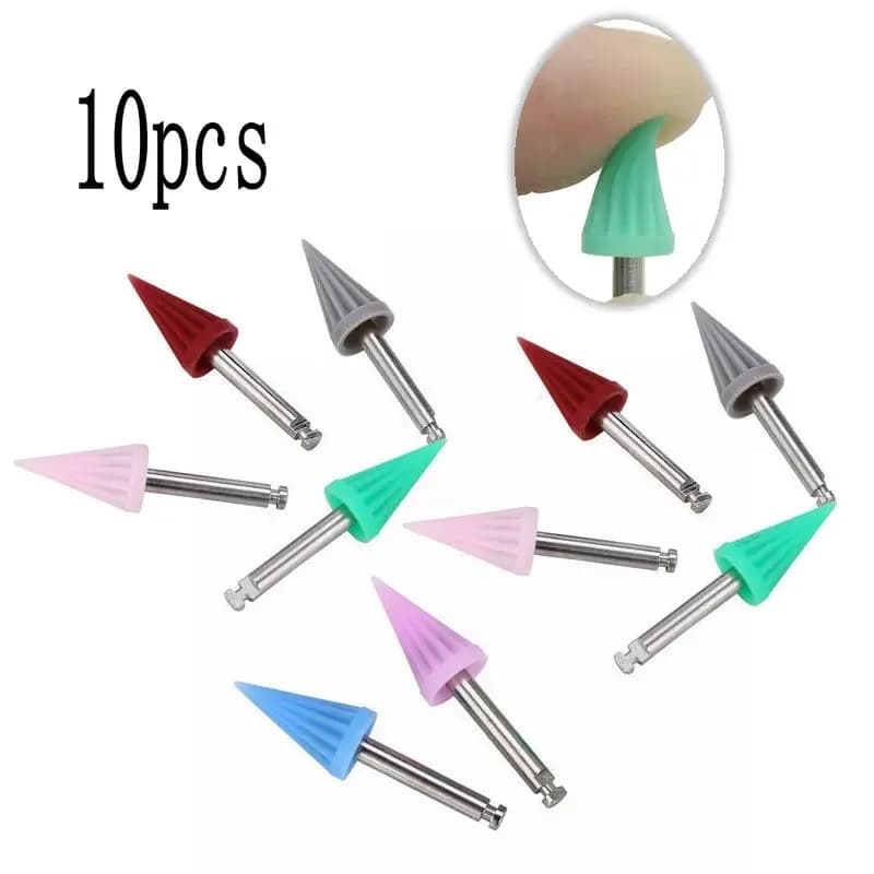 10pcs dental polishing cup brush dentist rubber tool Silicone tapered prophylaxis polishing cup teeth whitening products