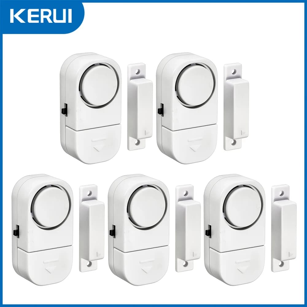 KERUI Sensore per porte e finestre da 90 dB Sensore per porte magnetico con apertura indipendente Allarme di sicurezza wireless