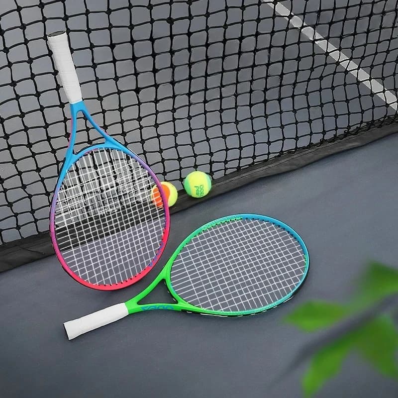 Racchette da tennis per bambini, racchette da tennis singole resistenti per principianti, racchette da allenamento in lega di alluminio, attrezzature sportive professionali