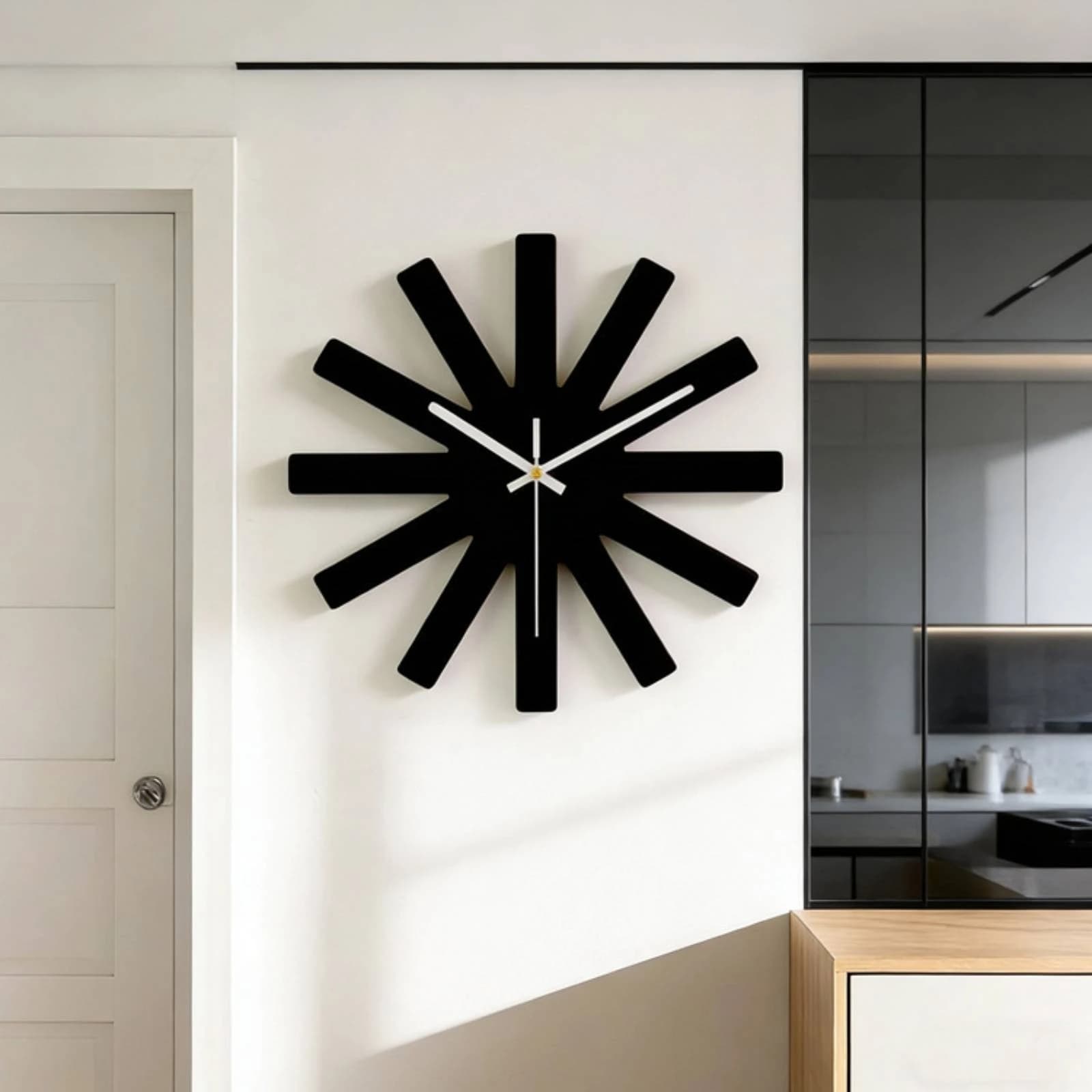 Radiant Wall Clock Minimalist Radiant Wall Clock Timepiece Decorative Unique for Living Room, Office
