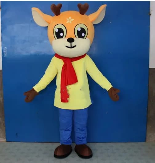 Nuovo Costume da Mascotte per Adulti, Modello Cervo Sika Cartoonesco, per Natale e Halloween, Spedizione Gratuita