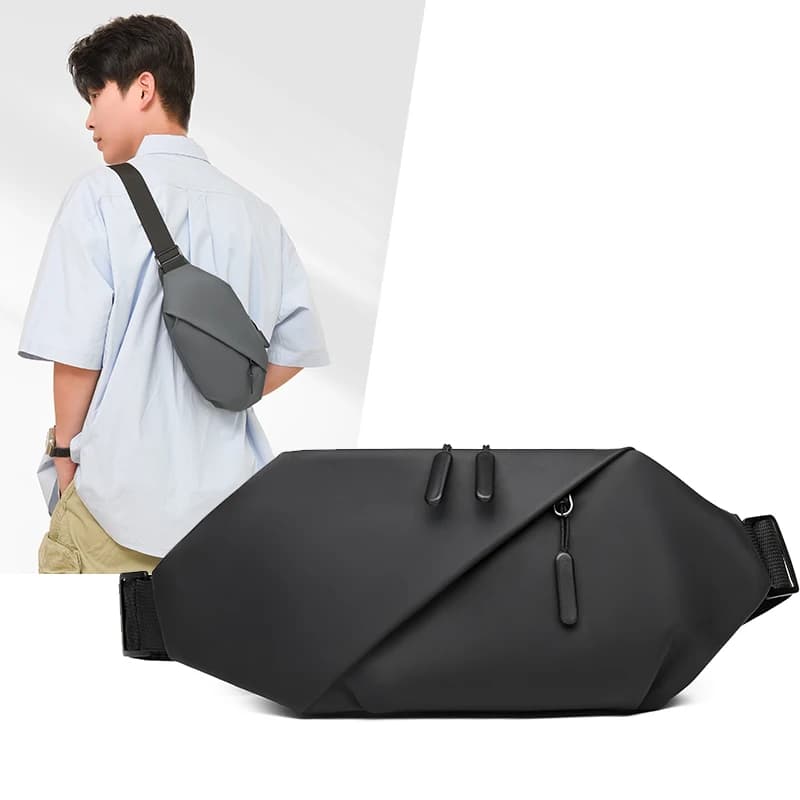 Men Minimalist Outdoor Sports Running Jogging Waterproof Waist Bag Fanny Pack Stylish Cross Body Belt Bag Man