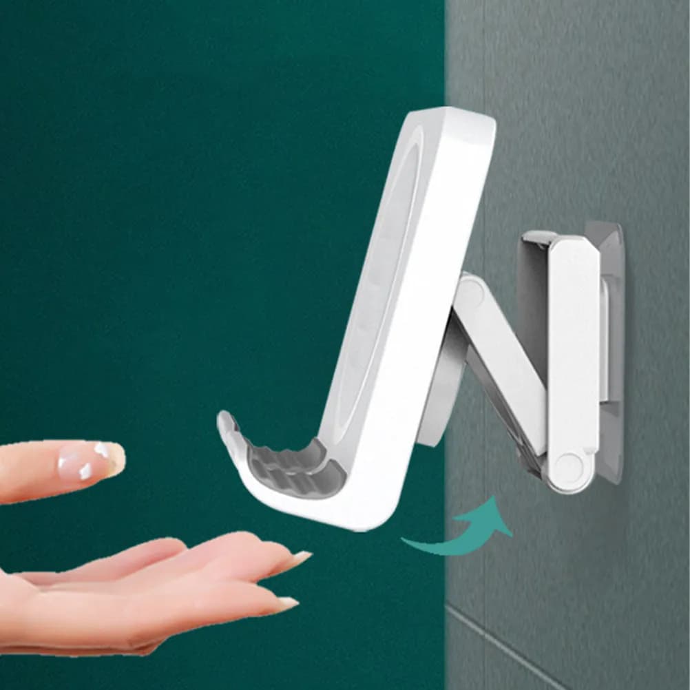Mobile Phone Wall-Mounted Sticky Retractable Holder Foldable Phone Stand Anti-Slip Smartphone Bracket for Watching Movies Videos