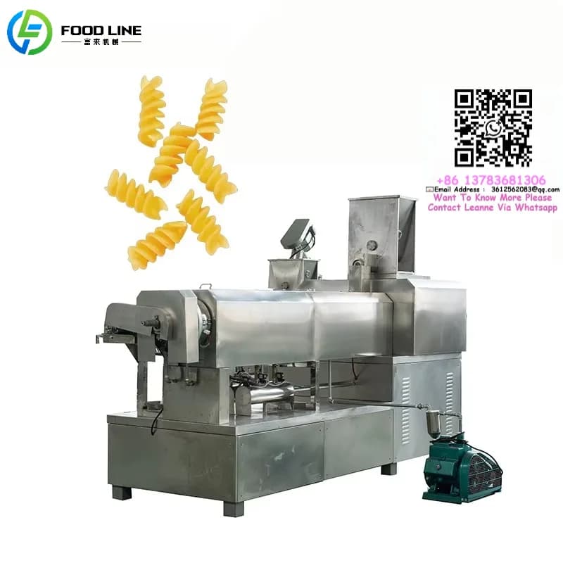 Customized Full Automatic Macaroni Pasta Making Machine Industrial Commercial Pasta Extruder Equipment For Food Factory
