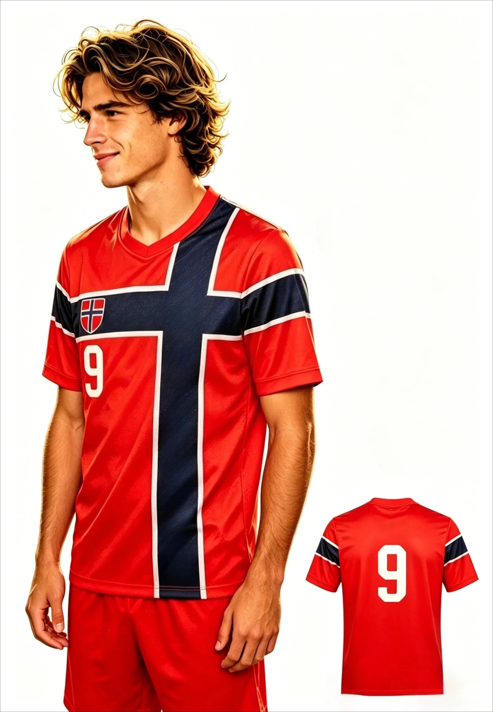 Norwegian Style Men's Football Sports T-shirt Fan Version Sports T-shirt Men's 3D Printed Quick Drying T-shirt Women's Tee Y2k