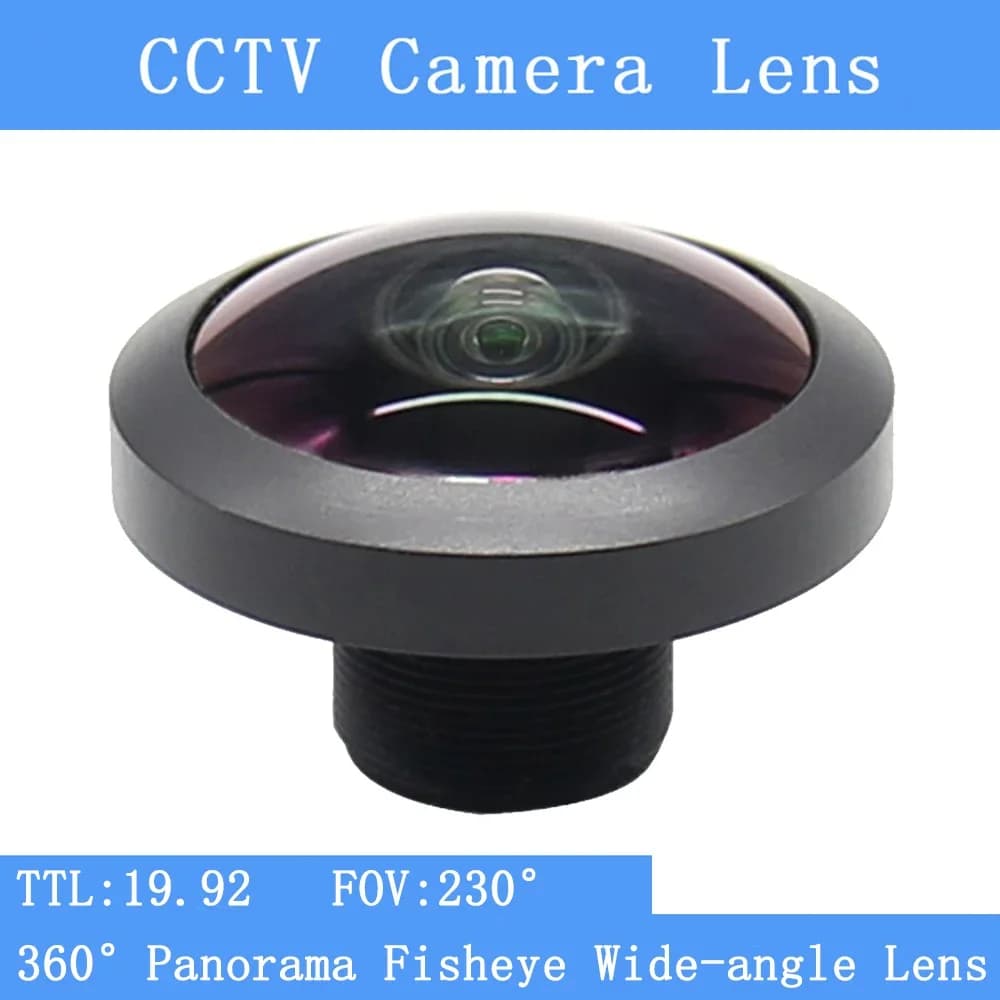 Obiettivo panoramico Fisheye 360 da 1,4 mm FOV:230 ° Telecamera di sicurezza con obiettivo CCTV ultra grandangolare HD M12