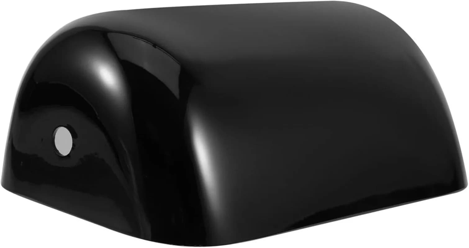 Copertura per paralume per lampada banker in vetro di ricambio nero/blu per lampada da scrivania L8,85'' W5,11''