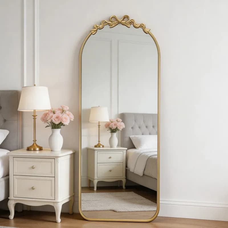 Specchio da terra grande e moderno per bagno, camera da letto, specchio a figura intera per ragazze, decorazioni per la casa