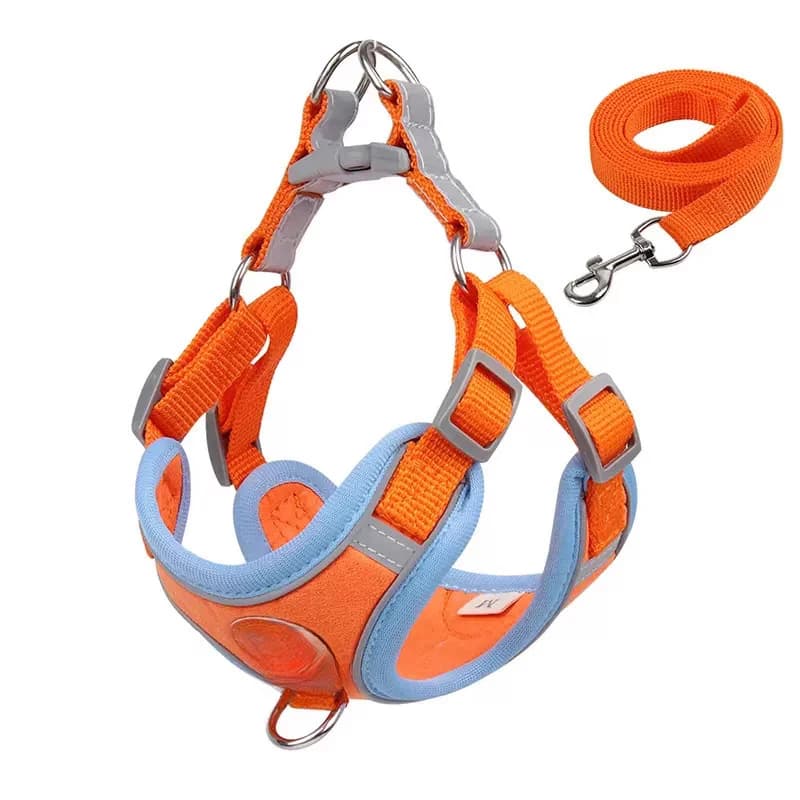 Reflective Breathable Adjustable Vest Dog Harness Walking Leash Small Dogs Pet Outdoor Gear
