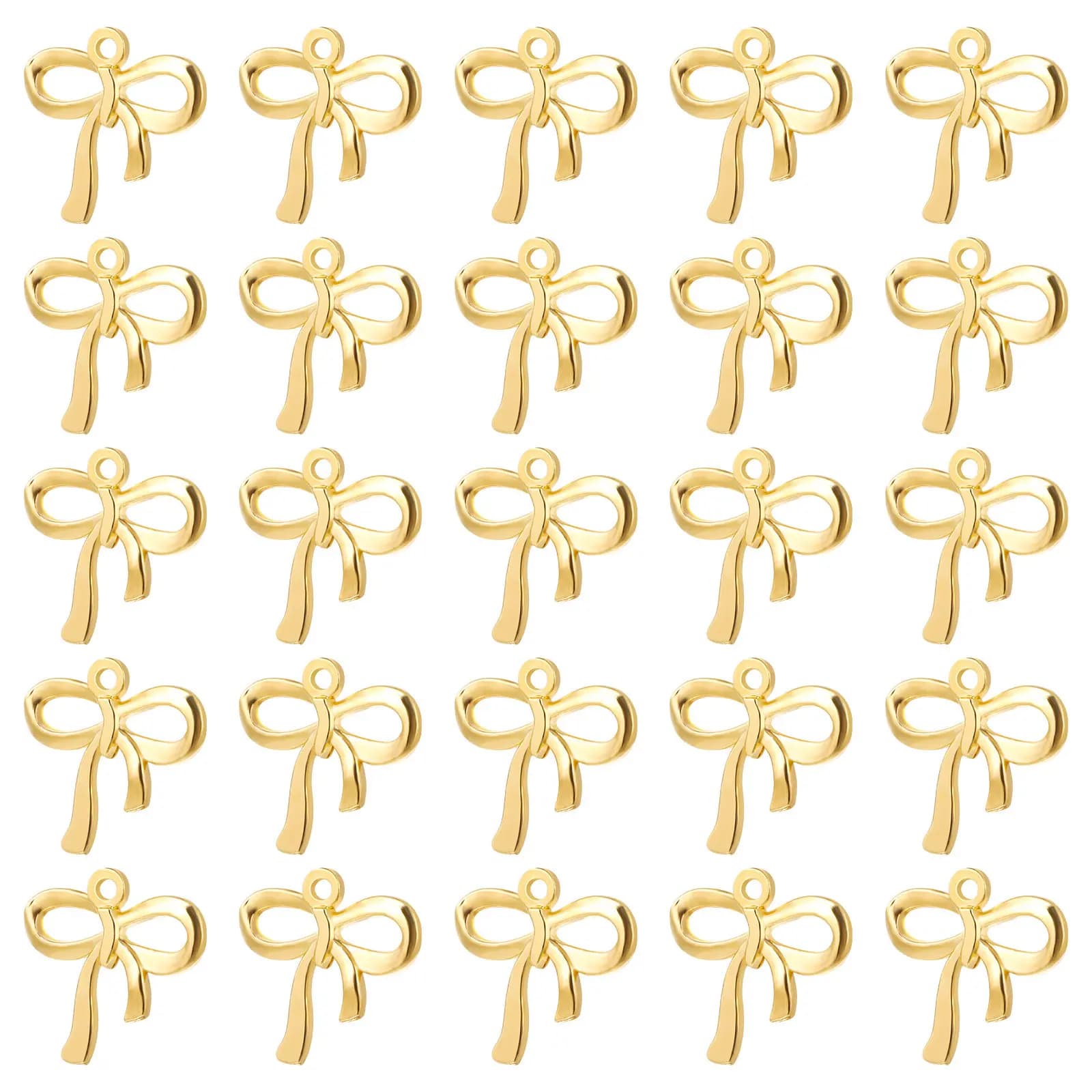 100Pcs Bowknot Earring DIY Accessories Alloy Decorative Jewelry Supplies for DIY Bags Clothes Earrings Handmade Craft Materials