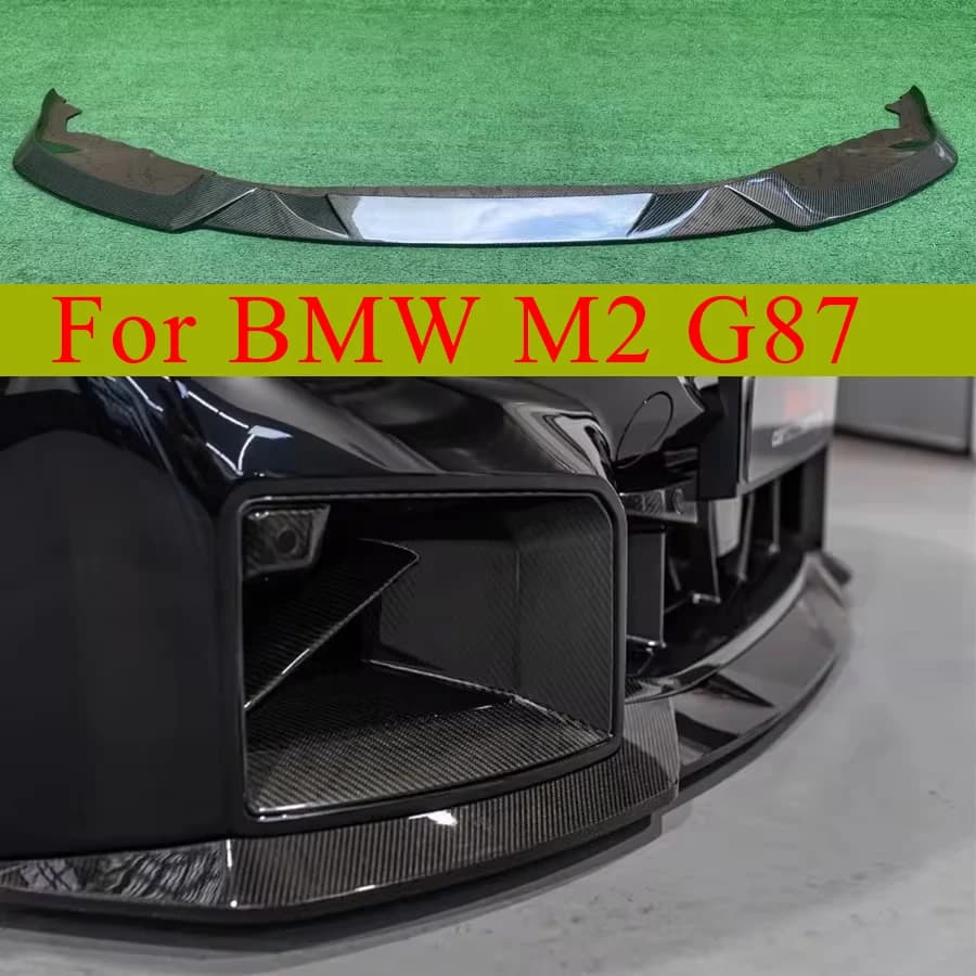 For BMW M2 G87 2021+ Dry Carbon Fiber Car Front Bumper Diverter Spoiler Diffuser Front lip chin Shunt Car Accessories