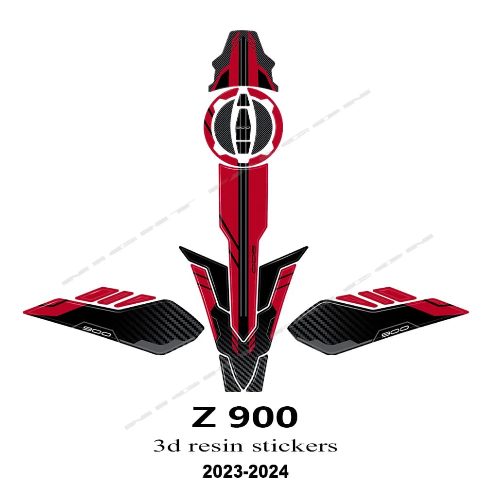 3D Wall decal Tank Moto 3M Gas cap Decalcomanie protection cover Accessories Waterproof for KAWASAKI Z900 2023 2024