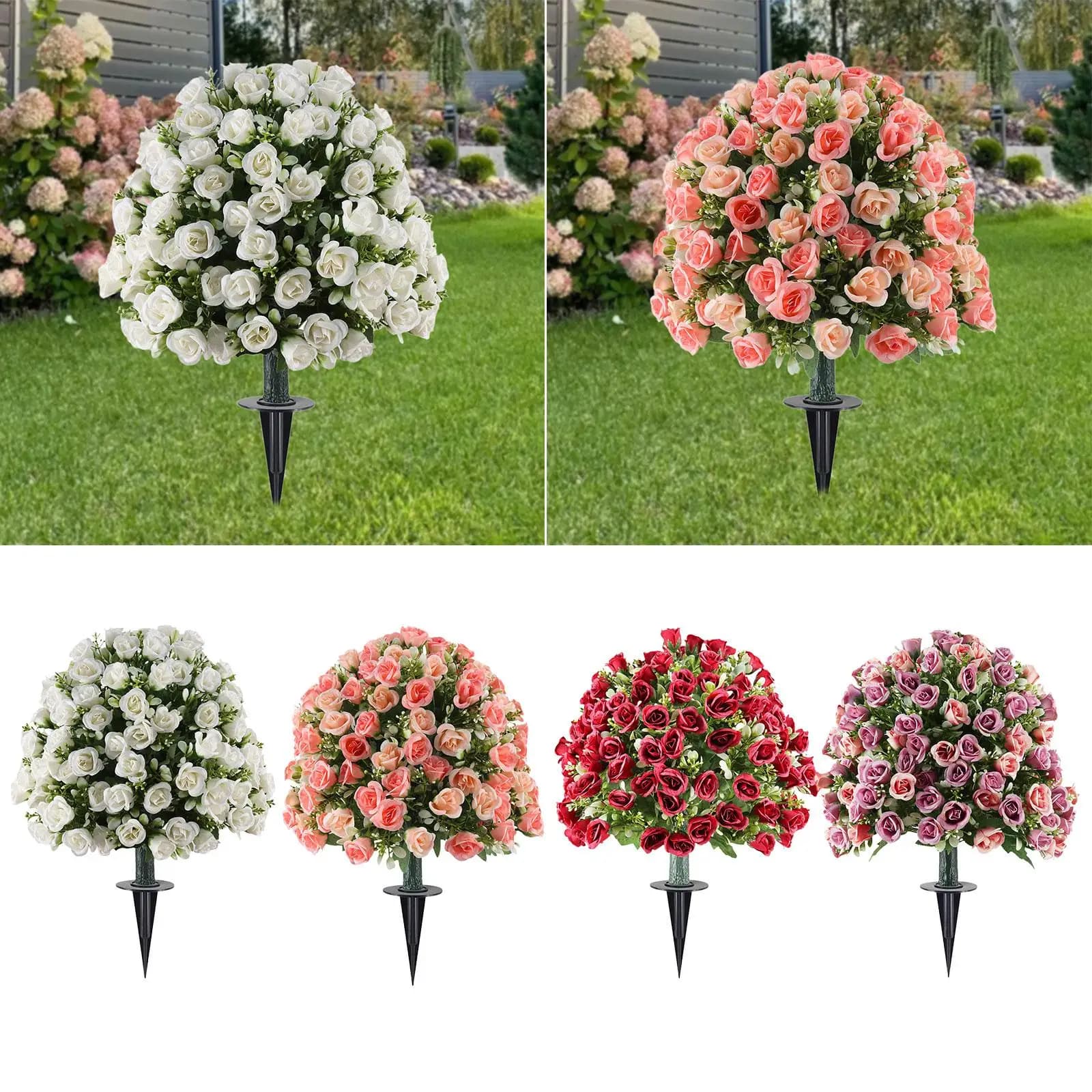 Artificial Plants Decorative Rounds, Topiary Plants, Artificial Flower Harnesses for Garden