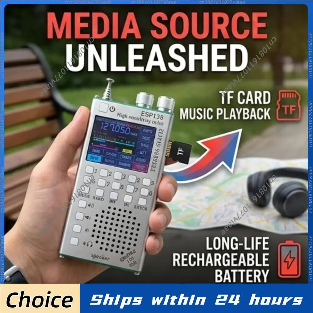Ricevitore Radio Dual Mode ESP138 SI4732 TEF6686 Full Band FM AM SSB AIR Bluetooth Portatile DSP Stereo con LCD a Colori