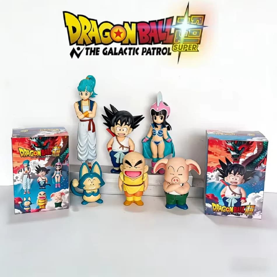 Statuetta Anime Dragon Ball Super in Vendita, Personaggi Son Goku/Krillin/Bulma, Action Figure in PVC, Decorazione da Scrivania, Collezione