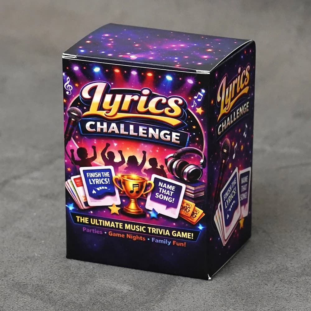 Music Trivia Card Game Party Gathering Entertainment 140 Cards Song Lyrics Knowledge Challenge Urban Culture Musical Hits Retro